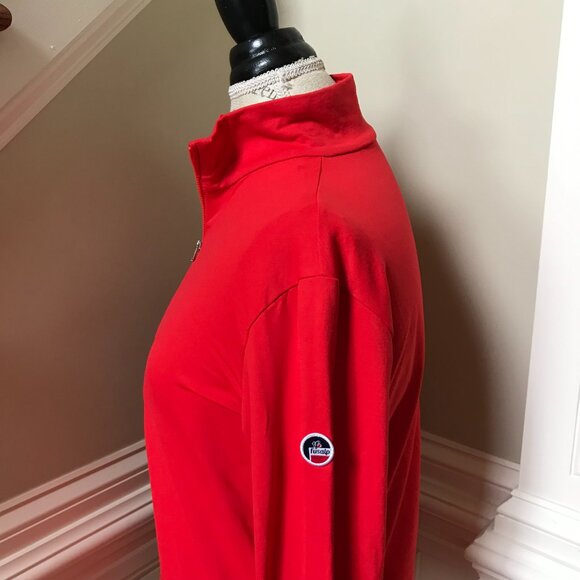 Fulsap Gemini 1/4 Zip Pullover Womens XL Red Base Layer Power Stretch Mock Neck - Picture 10 of 13
